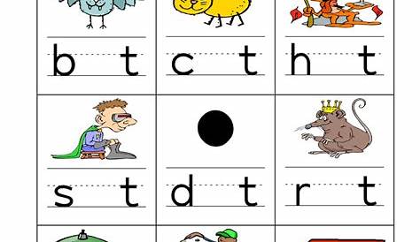 middle sound worksheets for kindergarten