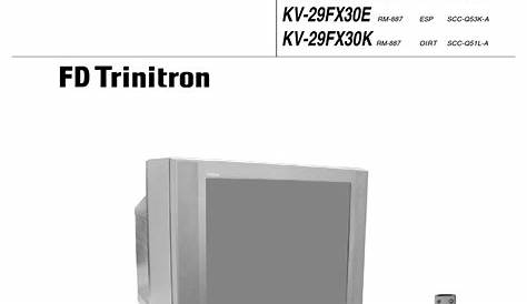 sony trintron kv-29fs120 service manual
