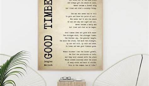 Good Timber Poem by Douglas Malloch Printable 8X10 11x14 - Etsy