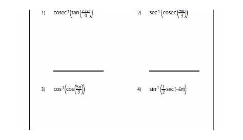 Evaluate composition of inverse trigonometric functions Trigonometry