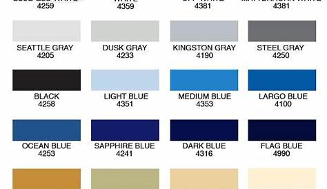 blue automotive paint color chart