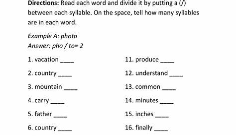 Decoding Multisyllabic Words Worksheets — db-excel.com