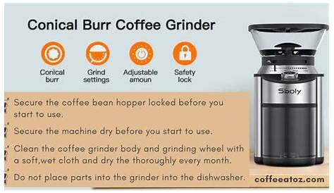 Sboly Conical Burr Coffee Grinder Review 2023: Bean Bluster In The