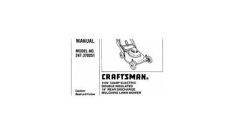 User Manuals for Craftsman Products