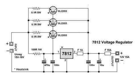 High Current 7812 Voltage Regulator Circuit