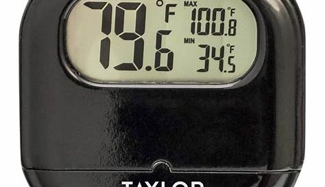 Taylor Indoor/Outdoor Digital Thermometer with Reversible Suction-cup