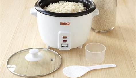IMUSA IMUSA Electric PTFE Nonstick Rice Cooker 3 Cup 300 Watts, Black