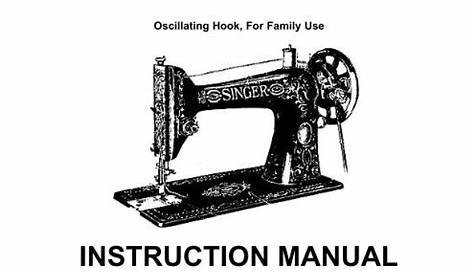 INSTRUCTION MANUAL Singer Sewing Machine - The Needlebar
