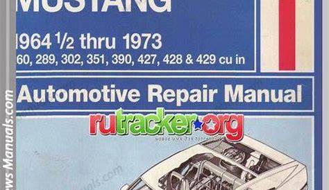 Ford Mustang I Repair Manual Eng | Repair manuals, Ford mustang, Repair