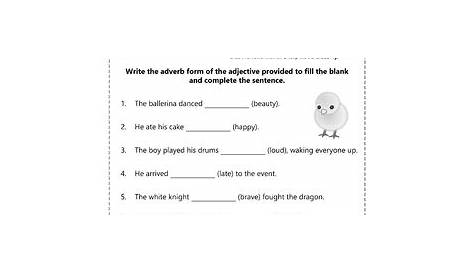 identifying adjectives and adverbs worksheet