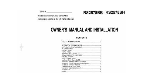 samsung rs25h5111sg manual