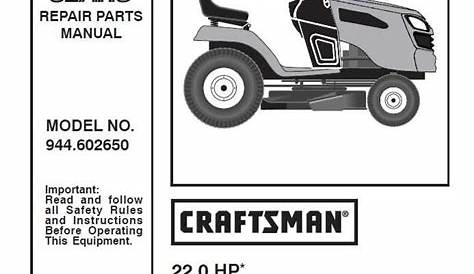 craftsman riding lawn mower manual 1000