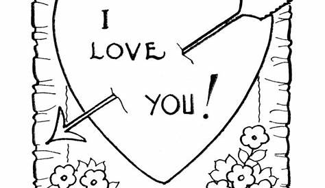 Kid Valentine coloring page | Valentines day coloring page, Valentine