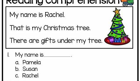 1st Grade Christmas Comprehension Worksheets | AlphabetWorksheetsFree.com