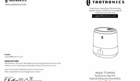 Taotronics Humidifier User Manual