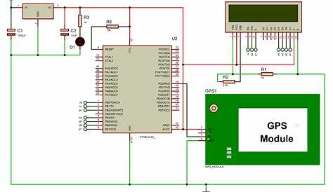 Circuit Diagram for GPS Interfacing with AVR Microcontroller Latitude