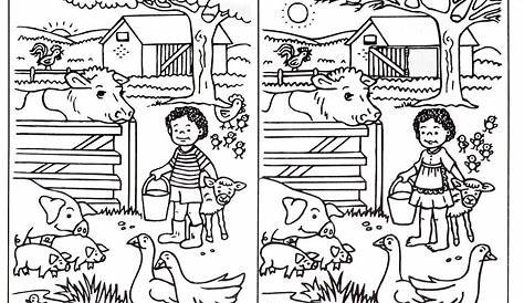 Spot the difference puzzle | Worksheets for kids, Spot the difference