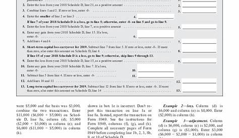 worksheets for form 8949