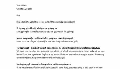Scholarship Letter Template - 15+ Sample, Example Format Download