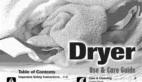 MAYTAG Residential Dryer Manual L0522714