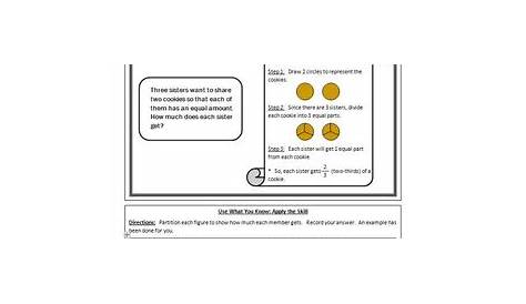 Fractions - Equal Shares pgs. 55-57 (Common Core) by 88Brains | TpT