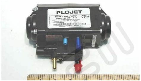 Flojet Syrup Pump, Liquid in- 3/8, Liquid out- 1/4, Gas in- 1/4