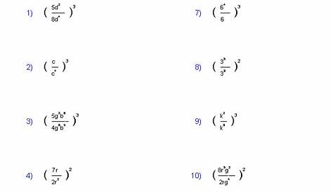 product rule of exponents worksheets