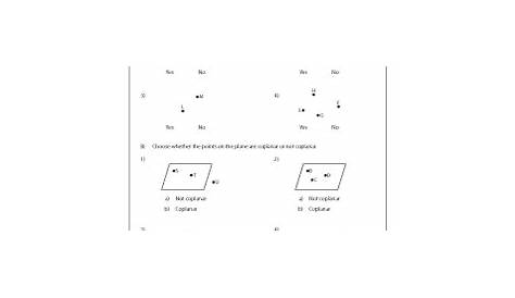 points lines and planes worksheets answers