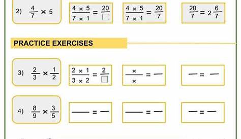 Multiplying Fractions and Whole Numbers Worksheets | 5th Grade