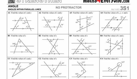 parallel lines worksheets