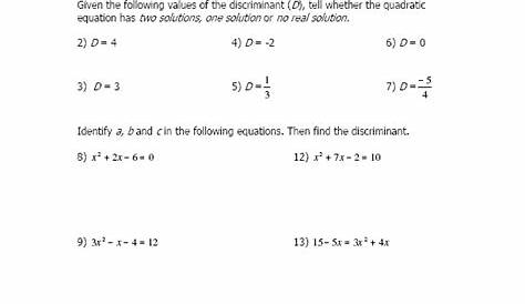 Solving Quadratic Equations: Using the Discriminant | EdBoost