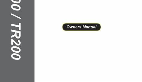 tr500 tr1000 owners manual