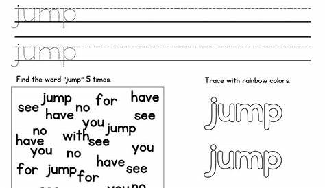 from sight word worksheet