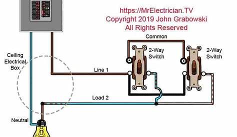 wiring a two way switch diagram