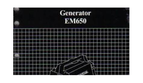 Honda EM650 Generator Shop Manual