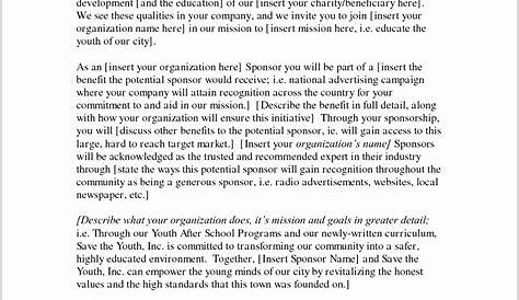 sponsorship letter sample for event