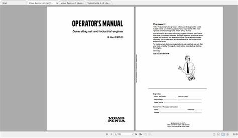 Volvo Penta 4-16 Liter Operator's Manual