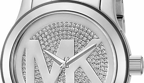 Michael Kors Donna 45 mm argento acciaio cinturino & Contenitore