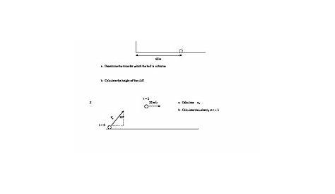 motion in two dimensions worksheet