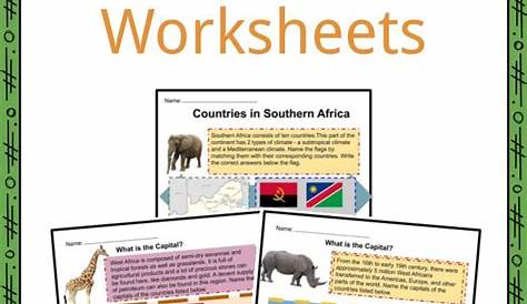 geographic regions of africa worksheets