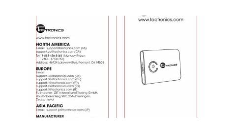 TaoTronics TT-BA07 Receiver User Manual | Manualzz