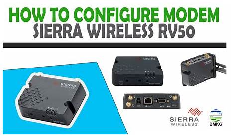 How To Configure Modem Sierra RV50 - YouTube
