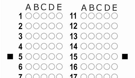 30 Multiple Choice Answer Sheet | Example Document Template