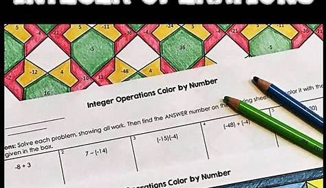 integer operations worksheets