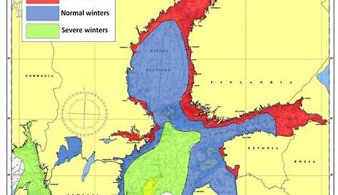 The average ice extent in the Baltic Sea during typical winters [own
