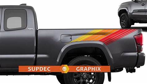 Toyota Tacoma Lines Vintage Retro Stripes Decal Sticker Graphic Side