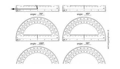 Draw Angles - Protractor - genius777.com PRINTABLES