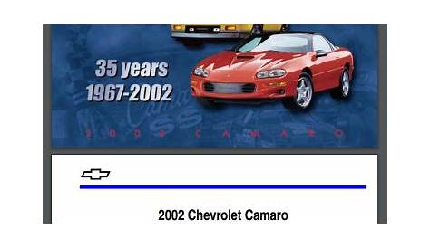 1993-2002 Chevy Camaro Owner's Manual - Free download - WestCoast