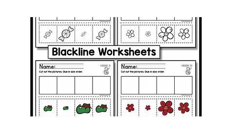 Size Ordering Cut and Paste Worksheets for Preschool by The Primary Brain
