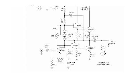 25w power amplifier circuit diagram